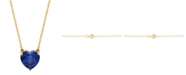 Macy's Gemstone Heart 18" Pendant Necklace in 10k Gold